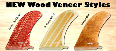 New Wood Veneer Surf Fins