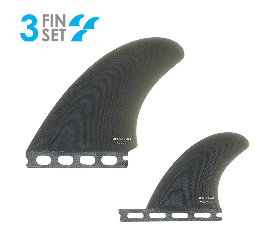 レア！TRUE AMES POWERTRAILER 3FIN　フューチャーフィン True Ames High Pro Twin + Trailer - Futures Compatible (Solid Fibergla