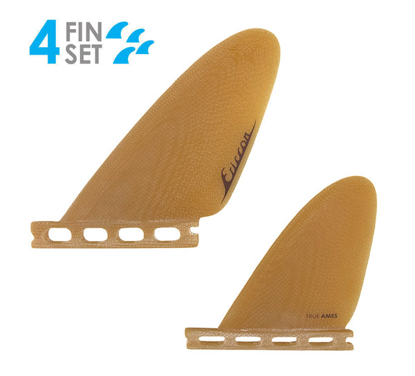 サーフィン・ボディボード TRUE AMES Ellis Ericson Feathers Quad Ellis Ericson Feathers Quad - Futures Compatible (Solid Fiberglass