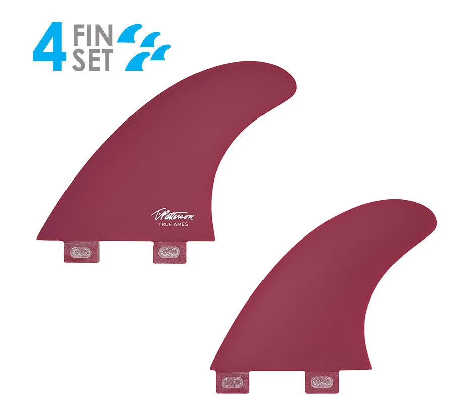 Timmy Patterson Quad FCS Compatible Surf Fins by True Ames