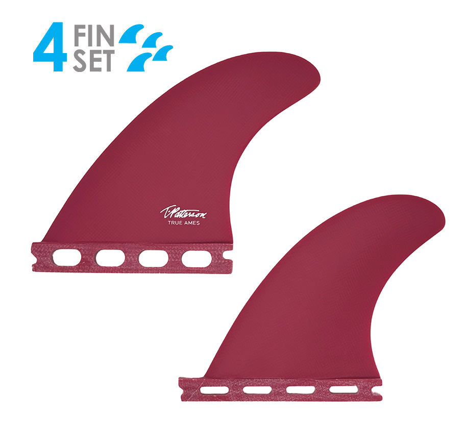 Timmy Patterson Quad Futures Compatible Surf Fins by True Ames