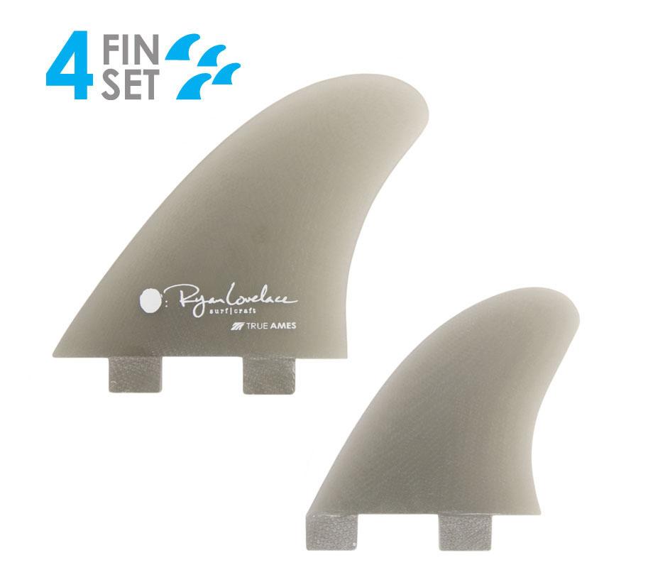 サーフィン・ボディボード TRUE AMES MACKIE QUAD True Ames Lovelace Quad ST Fiberglass - Smoke - USEDSURF